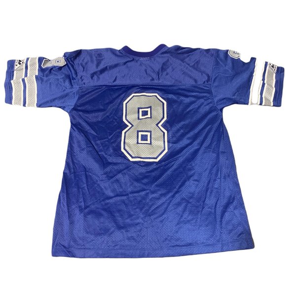 Vintage 90s Apex One Authentic Troy Aikman Dallas Cowboys Jersey Mens Medium #8 - Picture 2 of 4